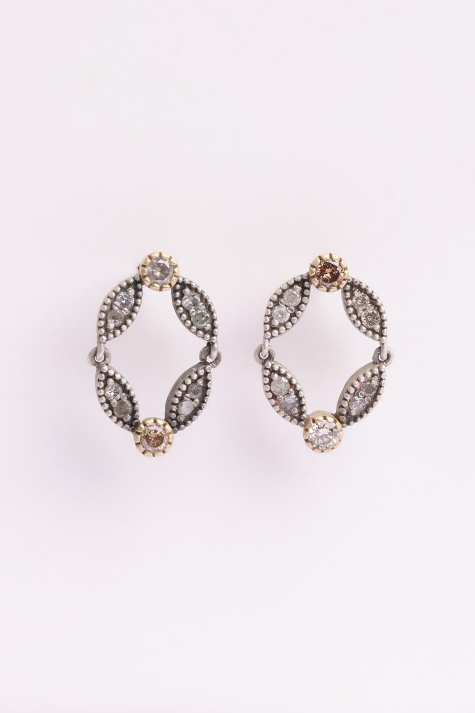 Kinetic Charm Silver Base earring