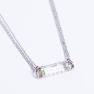 Triple White Gold Glow Necklace