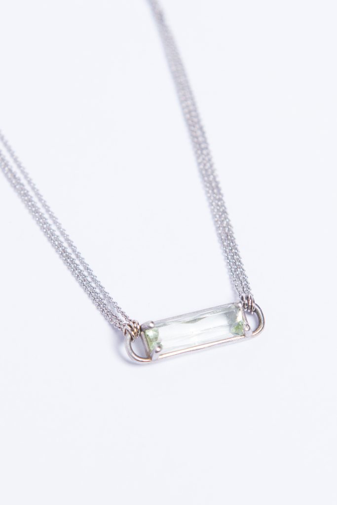 Triple White Gold Glow Necklace