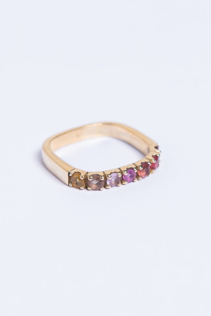 Squared Serenity Saphir Ring