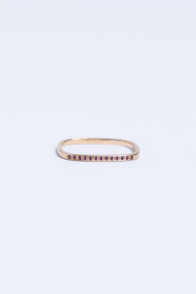 square ruby ring s